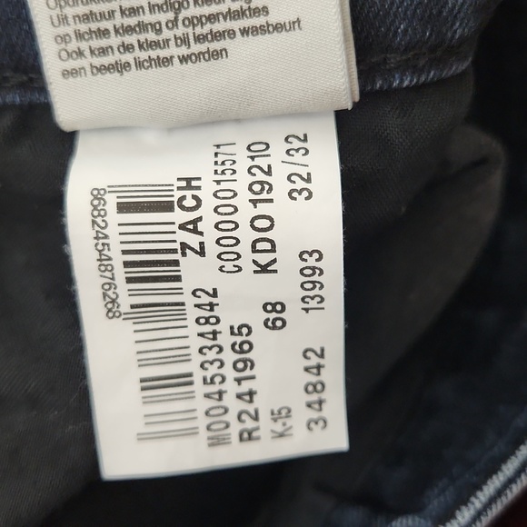 Mavi Jeans Mens 32 x 32 Blue Zach Straight Leg Cotton Dark Wash Denim - Picture 11 of 12